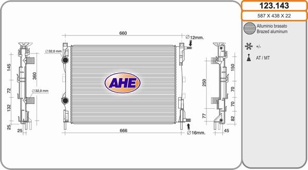 AHE 123.143 - Radiator, mühərrikin soyudulması furqanavto.az