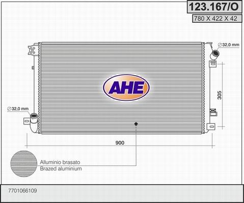 AHE 123.167/O - Radiator, mühərrikin soyudulması furqanavto.az