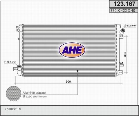 AHE 123.167 - Radiator, mühərrikin soyudulması furqanavto.az