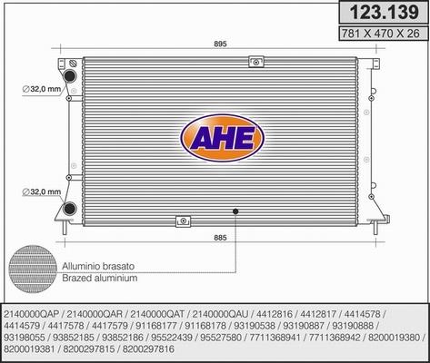 AHE 123.139 - Radiator, mühərrikin soyudulması furqanavto.az