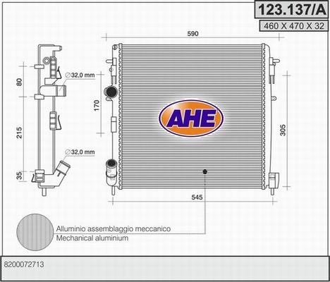 AHE 123.137/A - Radiator, mühərrikin soyudulması furqanavto.az