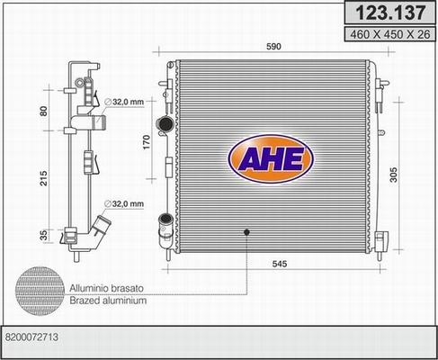 AHE 123.137 - Radiator, mühərrikin soyudulması furqanavto.az