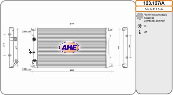 AHE 123.127/A - Radiator, mühərrikin soyudulması furqanavto.az