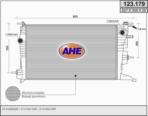 AHE 123.179 - Radiator, mühərrikin soyudulması furqanavto.az