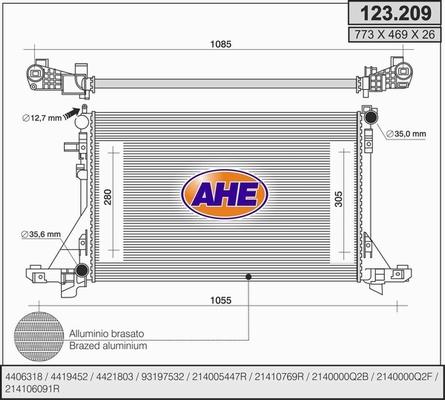 AHE 123.209 - Radiator, mühərrikin soyudulması furqanavto.az