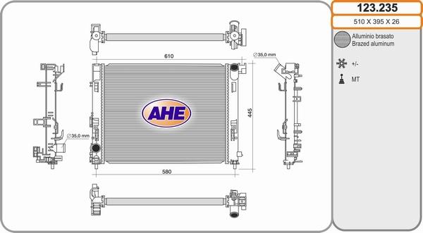 AHE 123235 - Radiator, mühərrikin soyudulması furqanavto.az