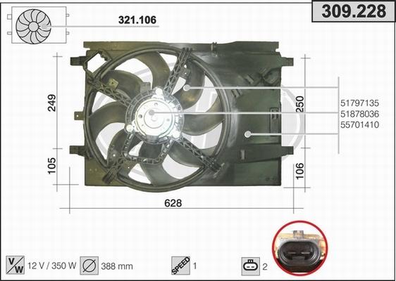 AHE 309.228 - Fen, radiator furqanavto.az