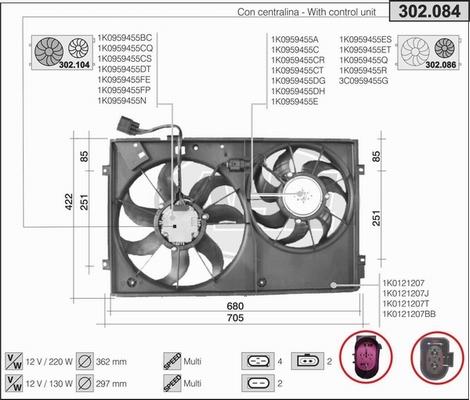 AHE 302.084 - Fen, radiator www.furqanavto.az
