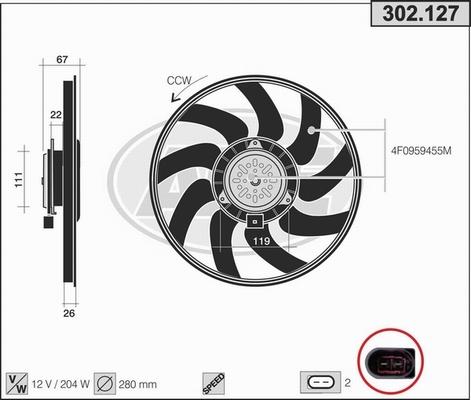 AHE 302.127 - Fen, radiator furqanavto.az