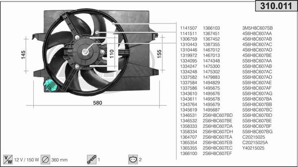 AHE 310.011 - Fen, radiator furqanavto.az