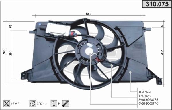 AHE 310.075 - Fen, radiator furqanavto.az