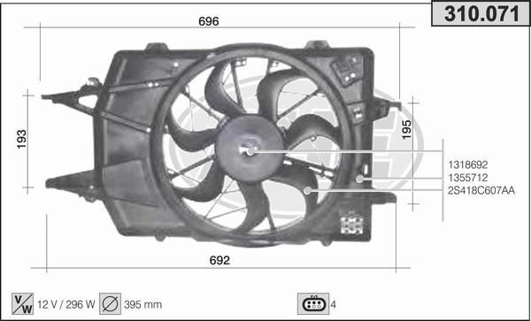 AHE 310.071 - Fen, radiator furqanavto.az