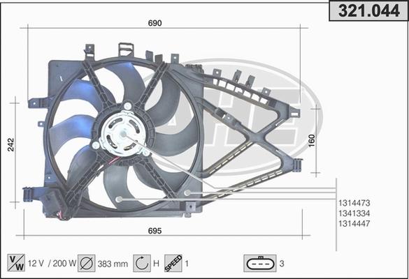 AHE 321.044 - Fen, radiator furqanavto.az