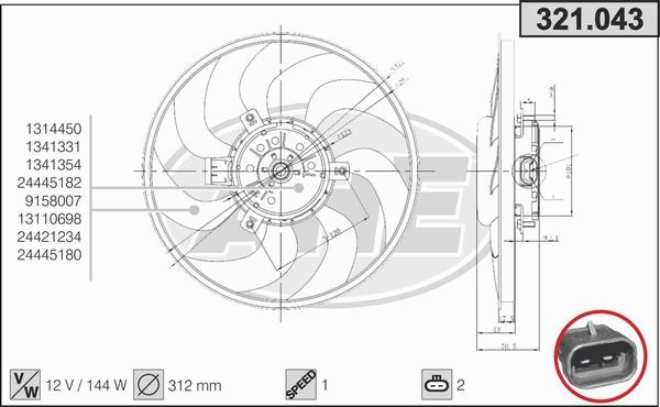 AHE 321.043 - Fen, radiator furqanavto.az