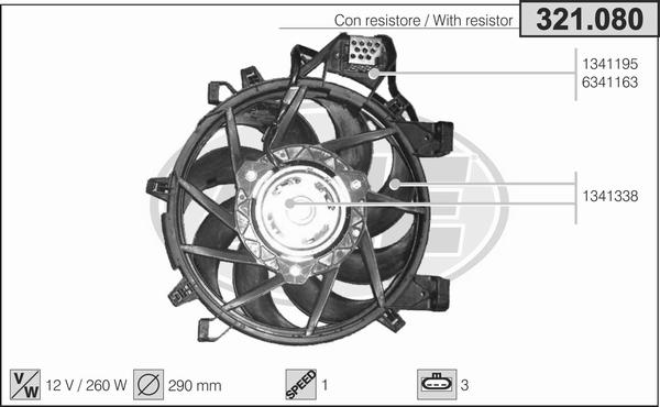 AHE 321.080 - Fen, radiator furqanavto.az