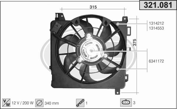 AHE 321.081 - Fen, radiator furqanavto.az