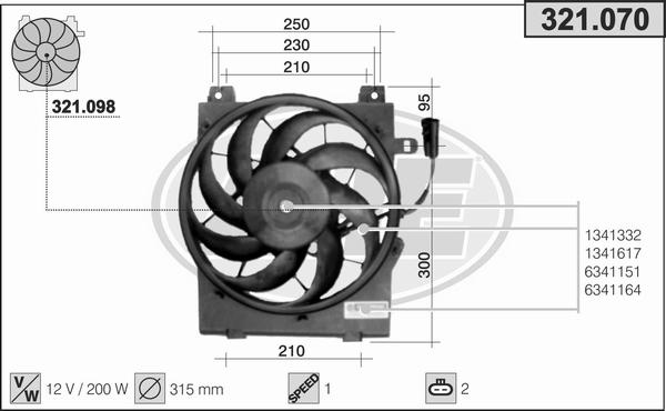 AHE 321.070 - Fen, radiator furqanavto.az