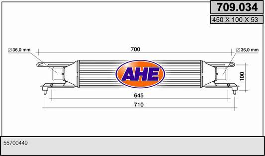 AHE 709.034 - Intercooler, şarj cihazı furqanavto.az