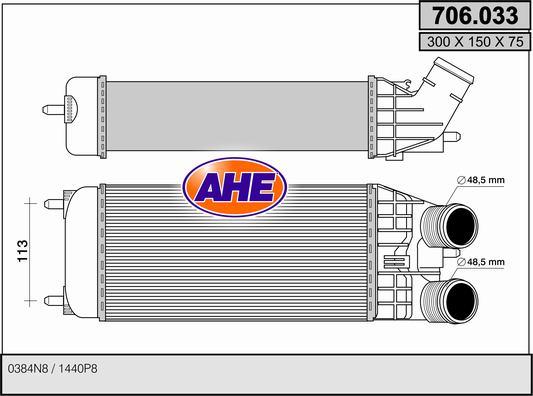 AHE 706.033 - Intercooler, şarj cihazı furqanavto.az