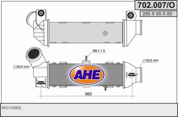 AHE 702.007/O - Intercooler, şarj cihazı furqanavto.az