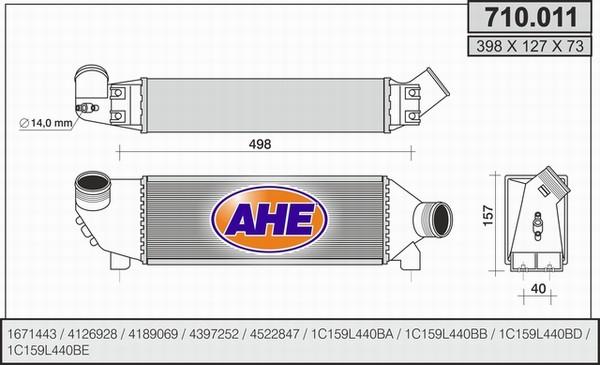 AHE 710.011 - Intercooler, şarj cihazı furqanavto.az