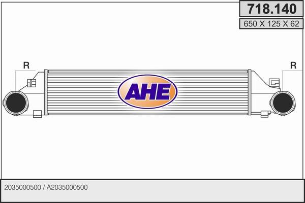 AHE 718.140 - Intercooler, şarj cihazı furqanavto.az