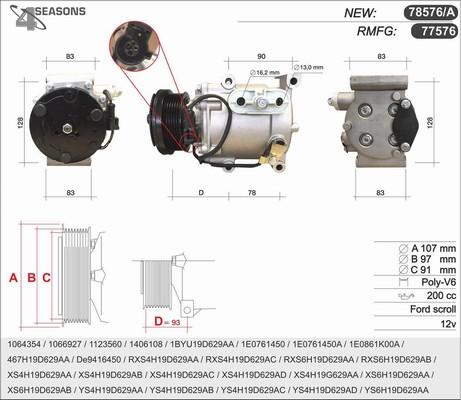 AHE 78576/A - Kompressor, kondisioner furqanavto.az