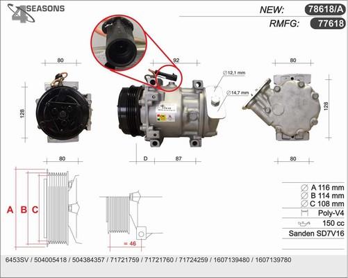 AHE 78618/A - Kompressor, kondisioner furqanavto.az