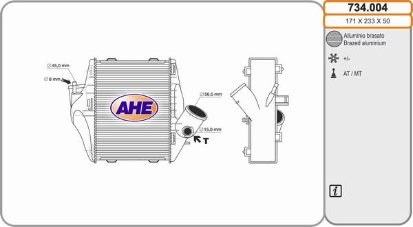 AHE 734.004 - Intercooler, şarj cihazı furqanavto.az