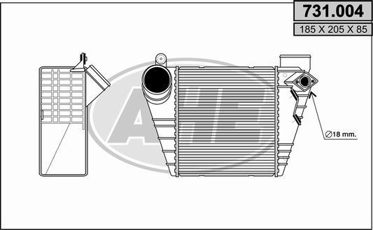 AHE 731.004 - Intercooler, şarj cihazı furqanavto.az