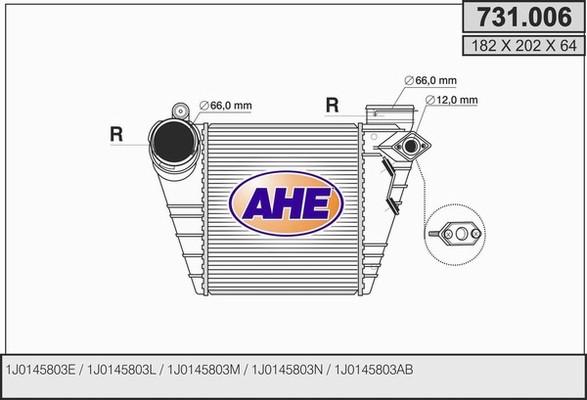 AHE 731.006 - Intercooler, şarj cihazı furqanavto.az