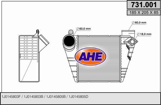 AHE 731.001 - Intercooler, şarj cihazı furqanavto.az