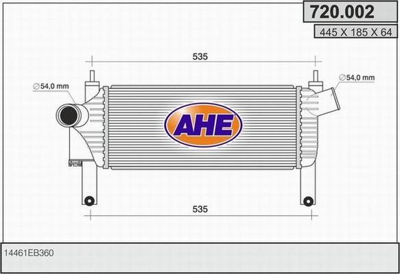 AHE 720.002 - Intercooler, şarj cihazı furqanavto.az