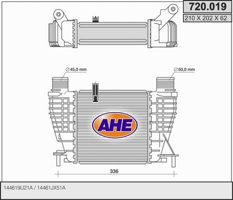 AHE 720.019 - Intercooler, şarj cihazı furqanavto.az