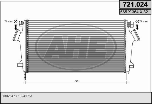 AHE 721.024 - Intercooler, şarj cihazı furqanavto.az