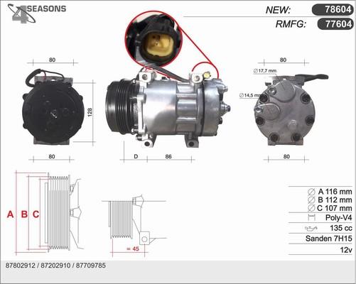 AHE 78604 - Kompressor, kondisioner furqanavto.az