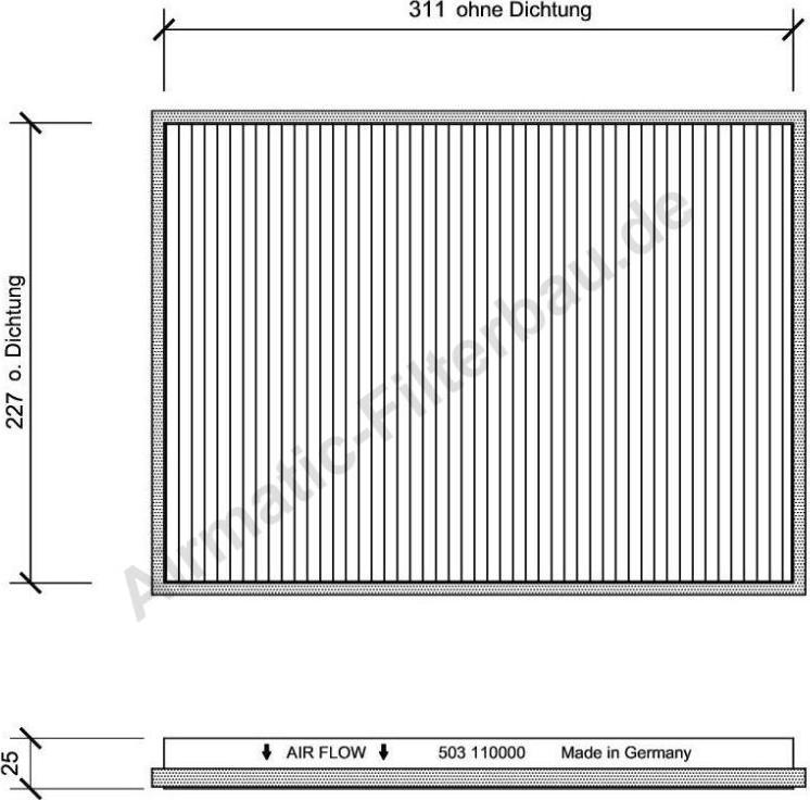 Airmatic IF0503 - Filtr, daxili hava furqanavto.az