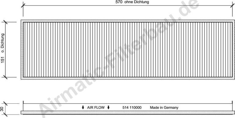 Airmatic IF0514 - Filtr, daxili hava furqanavto.az