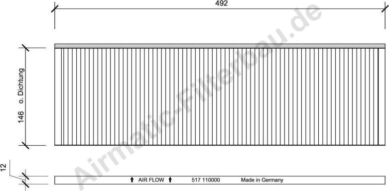 Airmatic IF0517 - Filtr, daxili hava furqanavto.az