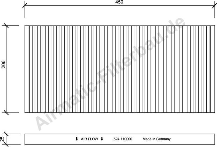 Airmatic IF0524 - Filtr, daxili hava furqanavto.az