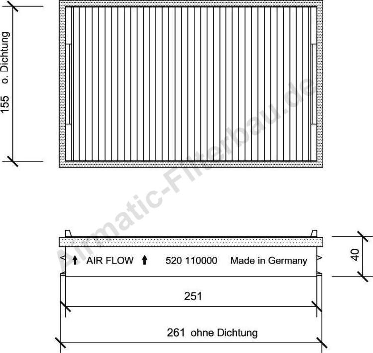 Airmatic IF0520 - Filtr, daxili hava furqanavto.az