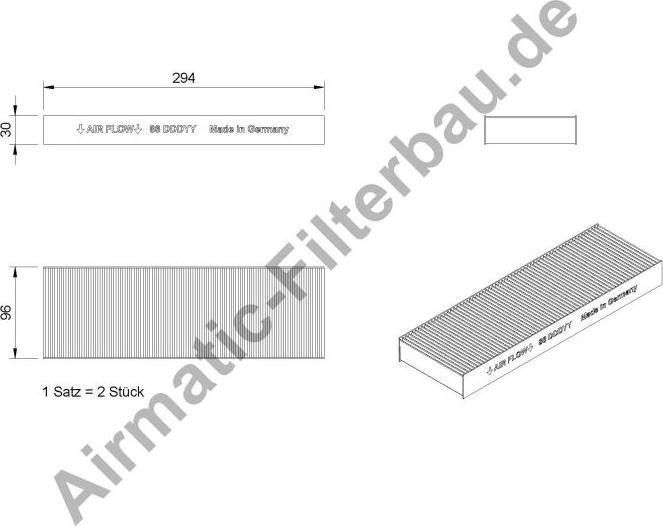 Airmatic IF0086S - Filtr, daxili hava furqanavto.az