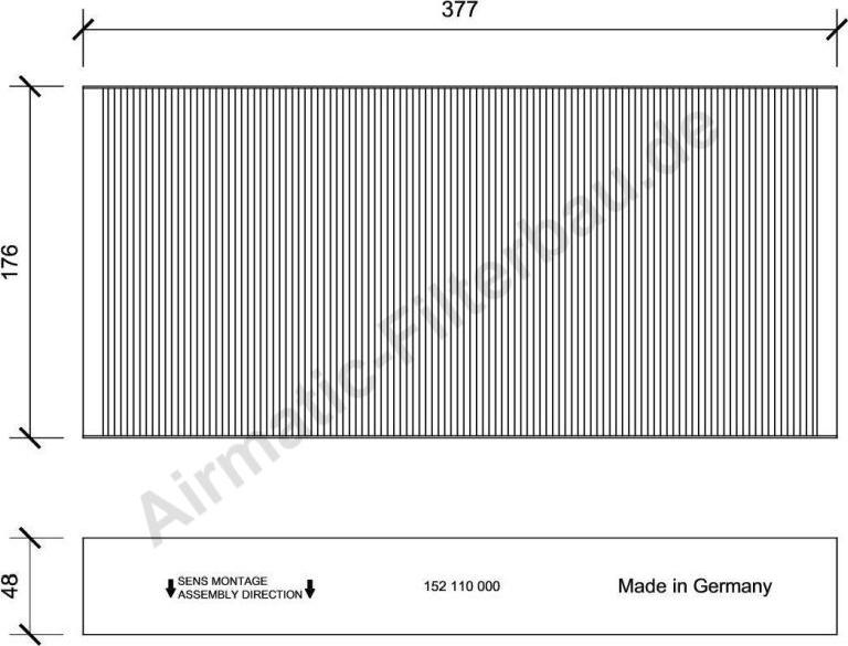 Airmatic IF0152 - Filtr, daxili hava furqanavto.az