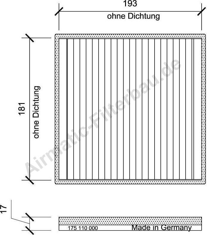 Airmatic IF0175 - Filtr, daxili hava furqanavto.az