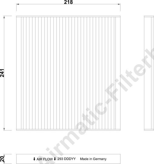 Airmatic IF0293 - Filtr, daxili hava furqanavto.az