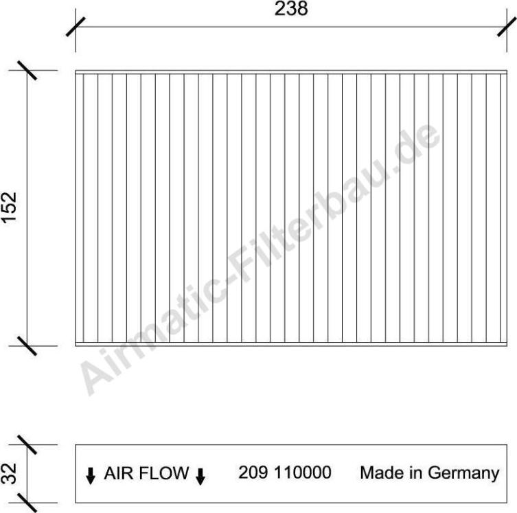 Airmatic IF0209 - Filtr, daxili hava furqanavto.az