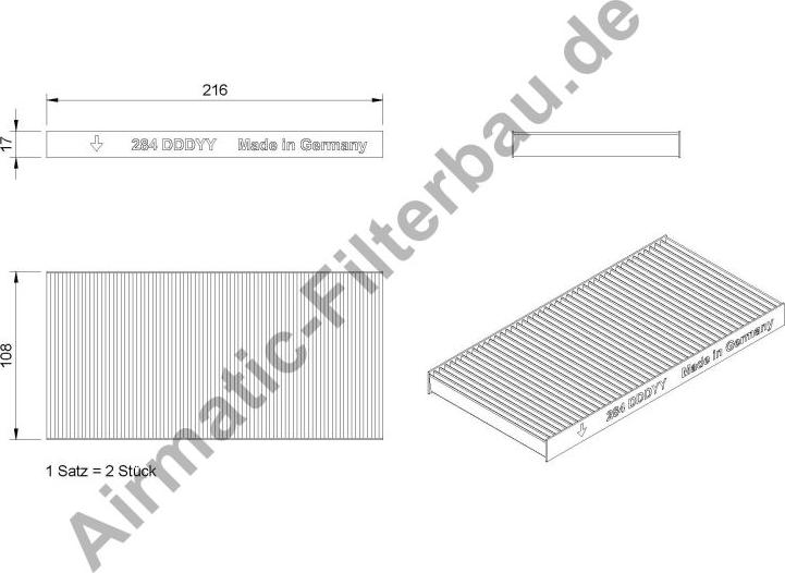 Airmatic IF0284RLS - Filtr, daxili hava furqanavto.az