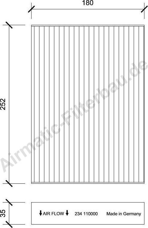 Airmatic IF0234 - Filtr, daxili hava furqanavto.az