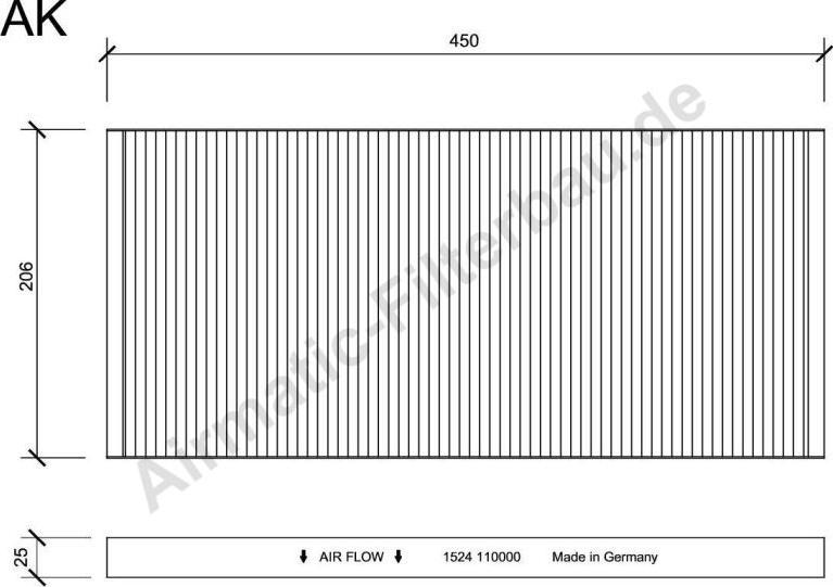 Airmatic IF1524 - Filtr, daxili hava furqanavto.az