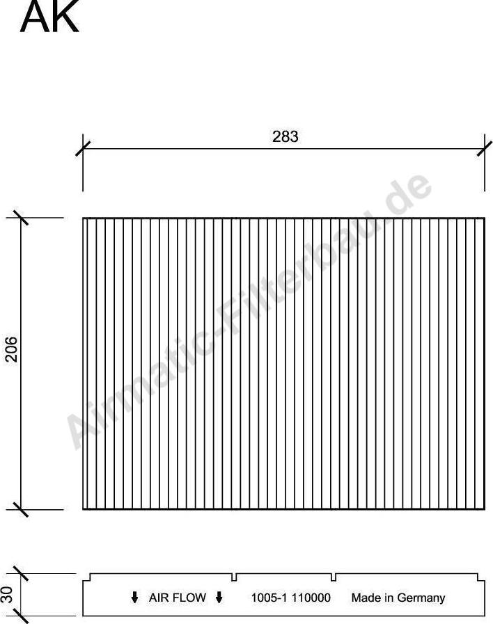 Airmatic IF1005-1 - Filtr, daxili hava furqanavto.az